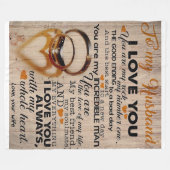 Couverture Polaire Citation d'amour pour mari | Cadeau mignon pour pe (Devant (Horizontal))