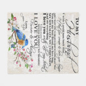 Couverture Polaire Citation d'amour pour mari | Décor mignon (Devant (Horizontal))