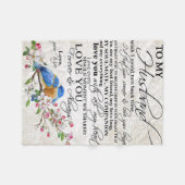 Couverture Polaire Citation d'amour pour mari | Décor mignon (Devant (Horizontal))