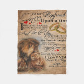 Couverture Polaire Citation d'amour pour petit ami | Devis amusants p (Devant)