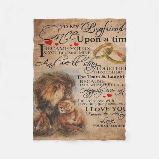 Couverture Polaire Citation d'amour pour petit ami | Devis amusants p (Devant)