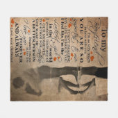 Couverture Polaire Citation d'amour pour petit ami | Drôle cadeau pou (Devant (Horizontal))