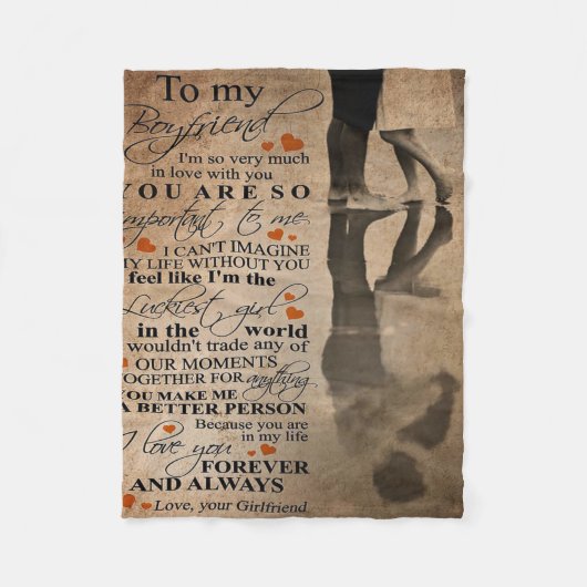 Couverture Polaire Citation d'amour pour petit ami | Drôle cadeau pou (Devant)