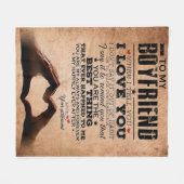 Couverture Polaire Citation D'Amour Pour Petit Ami, Mari Amour Annive (Devant (Horizontal))