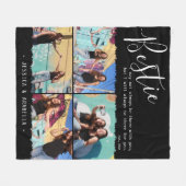 Couverture Polaire Citation de Bestie moderne Collage photo BFF perso (Devant (Horizontal))