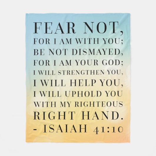 Couverture Polaire Citation de bible de 41:10 d'Isaïe (Devant)