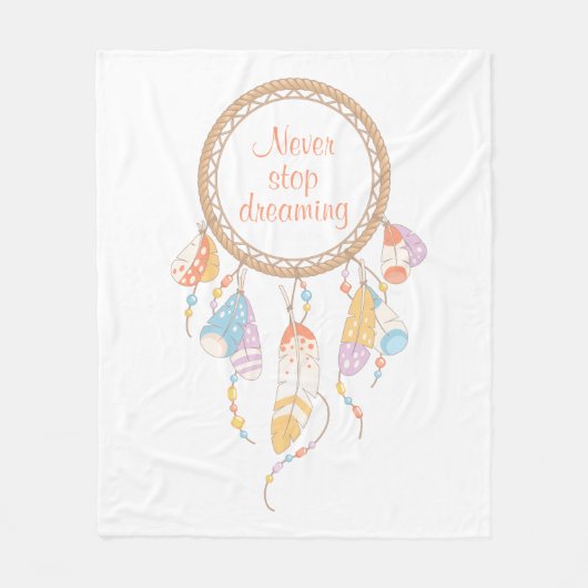 Couverture Polaire Citation de Boho de Dreamcatcher (Devant)