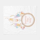 Couverture Polaire Citation de Boho de Dreamcatcher (Devant (Horizontal))