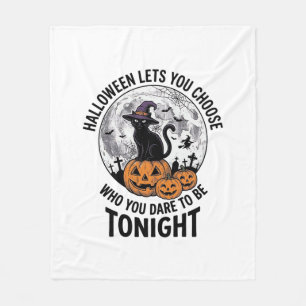 Couverture Polaire Citation de chat Halloween Citrouille Sombre Sorci