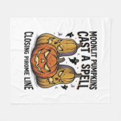 Couverture Polaire Citation de citrouille d'Halloween Jack O Lantern  (Devant (Horizontal))