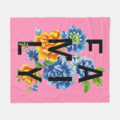 Couverture Polaire Citation de famille florale (Devant (Horizontal))