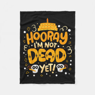 Couverture Polaire Citation de fête d'anniversaire Halloween Hourra P