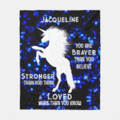 Couverture Polaire Citation de fille Ado inspirante Unicorne blanche (Devant)