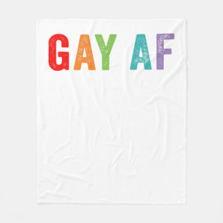 Couverture Polaire Citation de Gay pride gay AF Rainbow Queer disant 