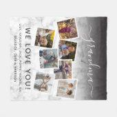 Couverture Polaire Citation de grand-mère élégante personnalisée et c (Devant (Horizontal))