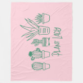 Couverture Polaire Citation de la mignonne Plante Lady Funny Cactus e (Devant)