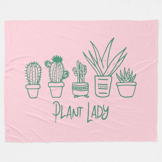 Couverture Polaire Citation de la mignonne Plante Lady Funny Cactus e (Devant (Horizontal))