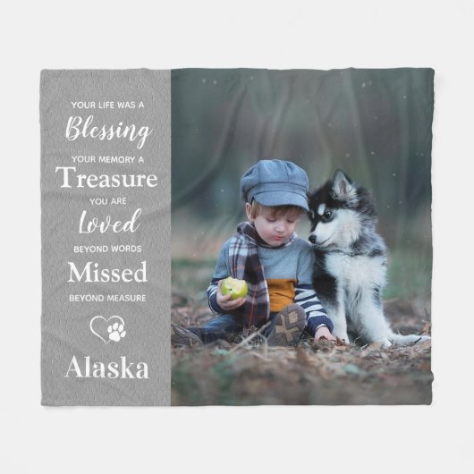 Couverture Polaire Citation de la sympathie de l'animal de compagnie (Devant (Horizontal))