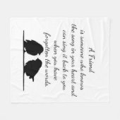 Couverture Polaire Citation de l'ami Chanson dans votre coeur et les  (Devant (Horizontal))