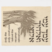 Couverture Polaire Citation de l'Hébreu Megillat Ruth - Livre de Ruth (Devant (Horizontal))