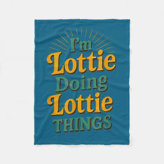 Couverture Polaire Citation de Lottie Mignonne Faisant des Choses de