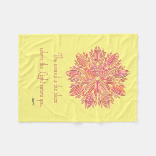 Couverture Polaire Citation de Mandala Rumi Wound (Devant (Horizontal))