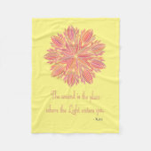 Couverture Polaire Citation de Mandala Rumi Wound (Devant)