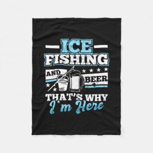 Couverture Polaire Citation de poisson de la bière de pêche sur glace