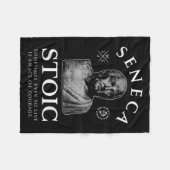 Couverture Polaire Citation de Seneca "acte de courage" (Devant (Horizontal))