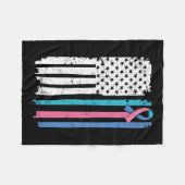 Couverture Polaire Citation De Sensibilisation Au Cancer Pour Une Gue (Devant (Horizontal))