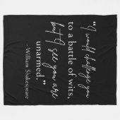 Couverture Polaire Citation De Shakespeare - Bataille De Wits II (Devant (Horizontal))