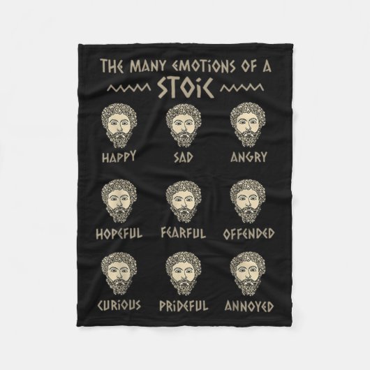 Couverture Polaire Citation de stoïcisme masculin Marcus Aurelius Phi (Devant)