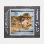 Couverture Polaire Citation de sympathie commémorative du chien - Per (Devant (Horizontal))