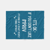 Couverture Polaire Citation d'improvisation mignonne (Devant (Horizontal))