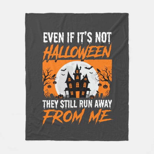 Couverture Polaire Citation drôle de maison hantée pour Halloween Gra (Devant)