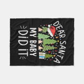 Couverture Polaire Citation drôle de Noël Dire Cher Père Noël Mon Béb (Devant (Horizontal))