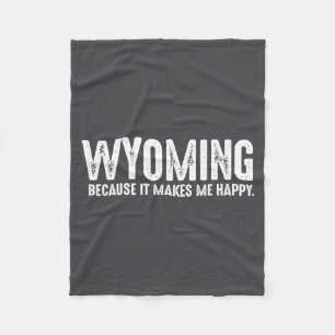 Couverture Polaire Citation drôle du Wyoming Fière de notre État Rési