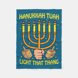 Couverture Polaire Citation drôle Hanukkah Tuah Allume Ça Conception