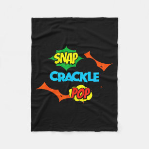 Couverture Polaire Citation drôle rétro Snap Crackle P Relax jeu de m