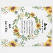 Couverture Polaire Citation du tournesol de la fête des mères de gran (Devant (Horizontal))