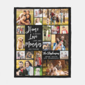 Couverture Polaire Citation Famille Moderne 18 Photo Collage (Devant)