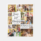 Couverture Polaire Citation Famille Moderne 18 Photo Collage (Devant)