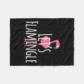 Couverture Polaire Citation Flamingle - Graphique Flamant rose mignon (Devant (Horizontal))