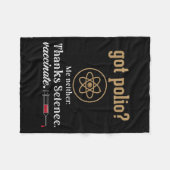 Couverture Polaire Citation graphique de l'Humour amusant vacciné Sci (Devant (Horizontal))