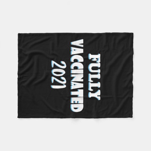 Couverture Polaire Citation Graphique Funny Vaccinée Pro Vacciné 2021 (Devant (Horizontal))