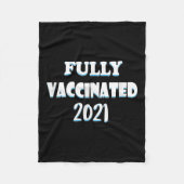 Couverture Polaire Citation Graphique Funny Vaccinée Pro Vacciné 2021 (Devant)