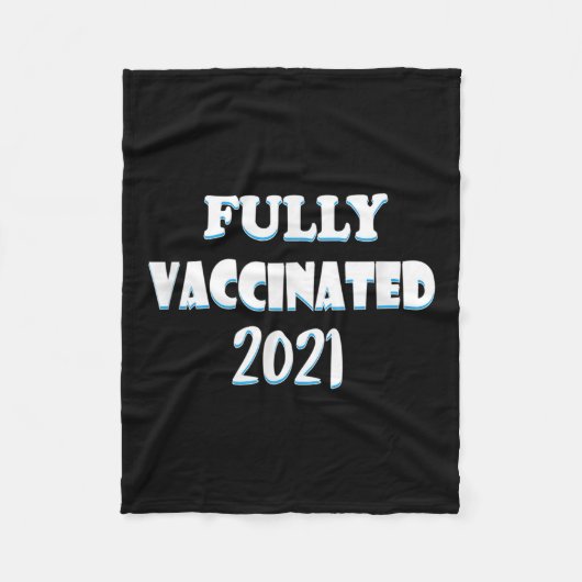 Couverture Polaire Citation Graphique Funny Vaccinée Pro Vacciné 2021 (Devant)