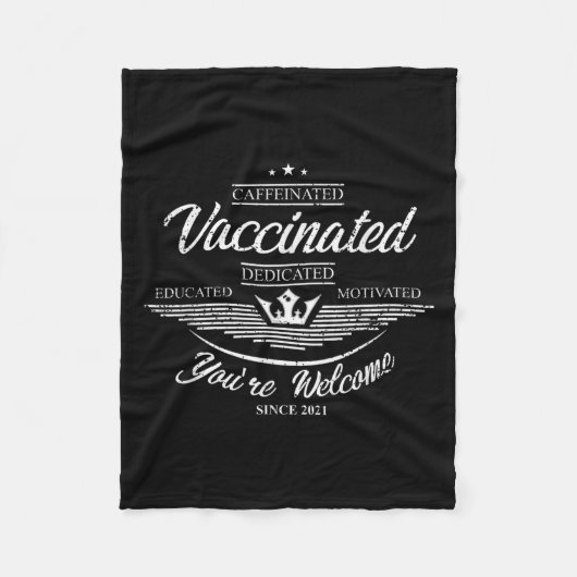 Couverture Polaire Citation Graphique sur les Humours amusants vaccin (Devant)