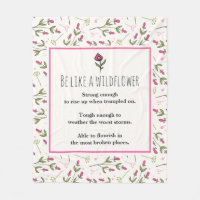 Citation Inspirante Avec Motif Fleur sauvage