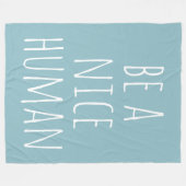 Couverture Polaire Citation Inspiration Bleu Moderne Texte de gentill (Devant (Horizontal))